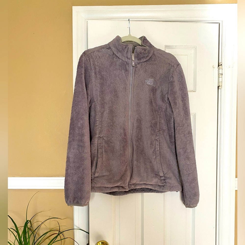Grey North Face Fleece Zip-up Jacket